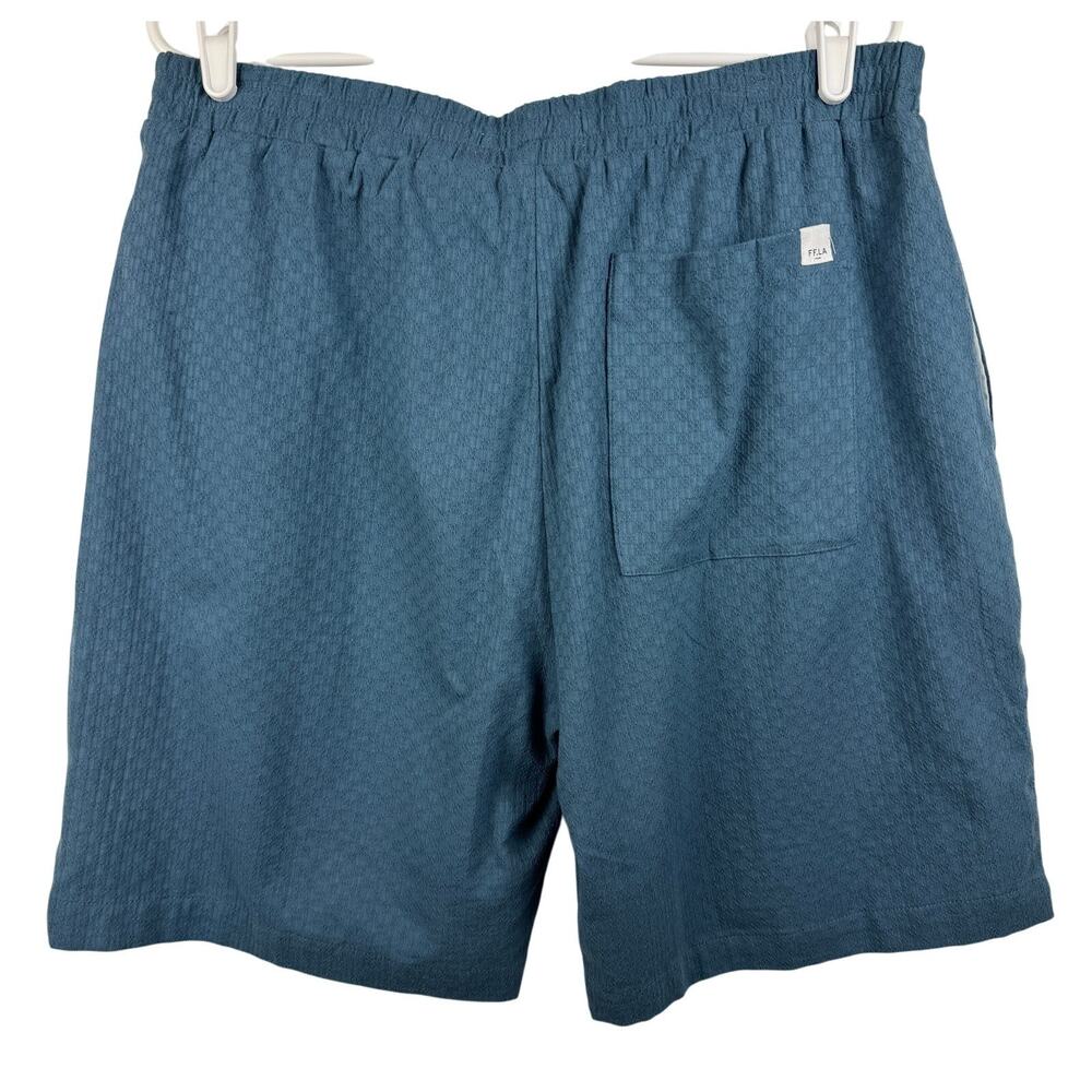 Men's Five Four Los Angeles Navy Somerset Lined Textured Cotton Casual Short L - Picture 2 of 9